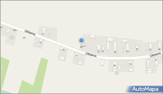Miodary, Główna, 49, mapa Miodary