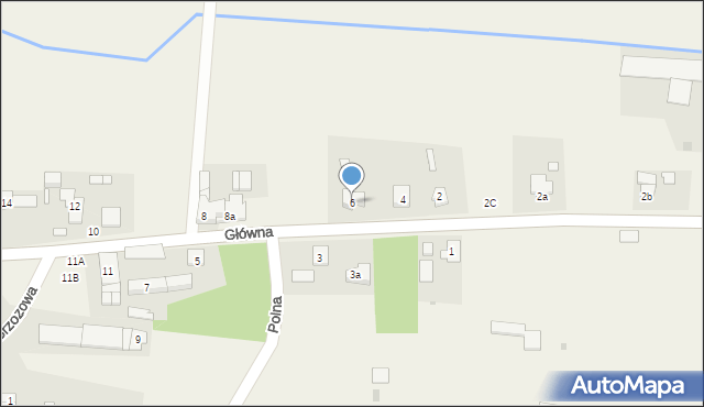 Miodary, Główna, 6, mapa Miodary