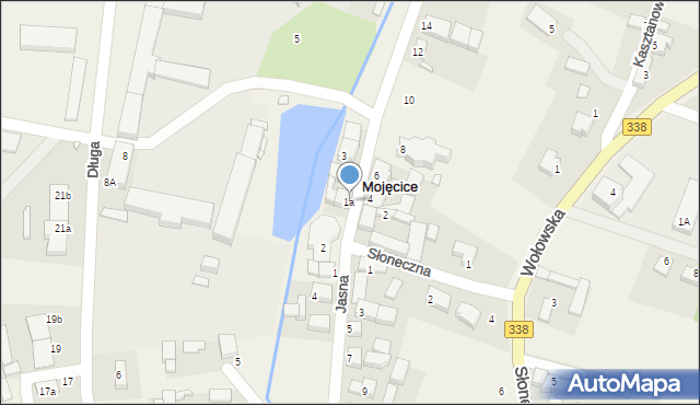 Mojęcice, Główna, 1a, mapa Mojęcice