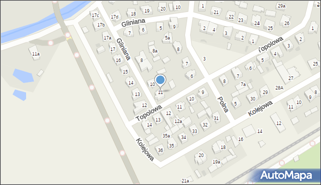 Mosty, Gliniana, 11, mapa Mosty