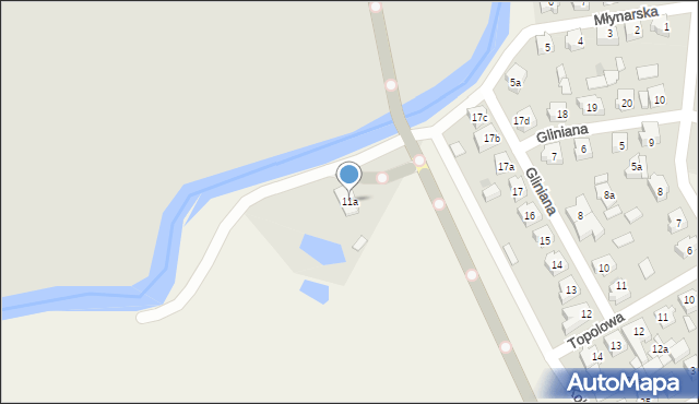 Mosty, Gliniana, 11a, mapa Mosty
