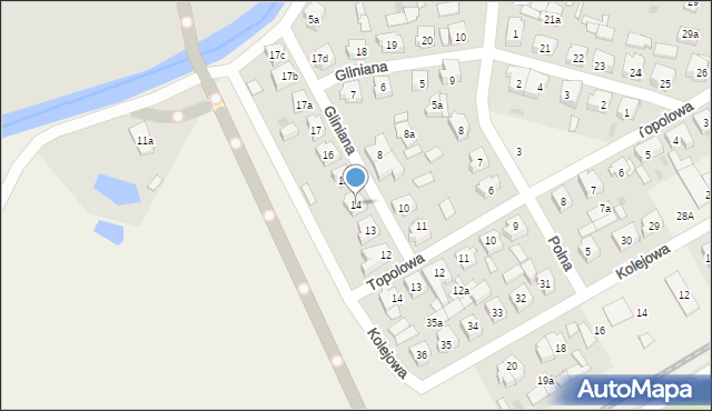 Mosty, Gliniana, 14, mapa Mosty