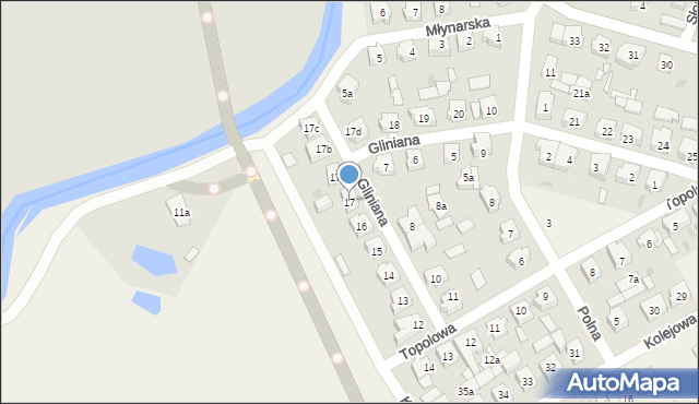 Mosty, Gliniana, 17, mapa Mosty