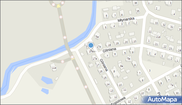 Mosty, Gliniana, 17b, mapa Mosty