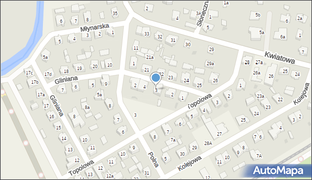 Mosty, Gliniana, 3, mapa Mosty