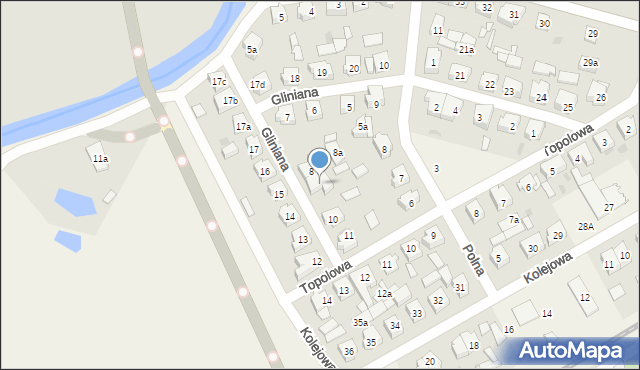 Mosty, Gliniana, 9, mapa Mosty