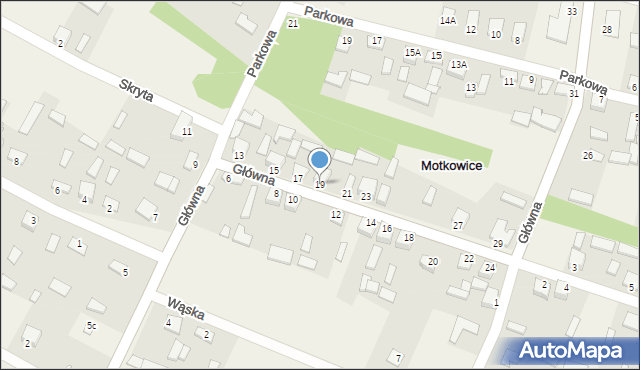 Motkowice, Główna, 19, mapa Motkowice