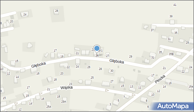 Myślachowice, Głęboka, 25, mapa Myślachowice