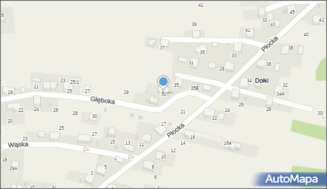 Myślachowice, Głęboka, 31, mapa Myślachowice