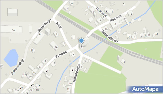 Mysłowice, Głowackiego Bartosza, 1, mapa Mysłowice