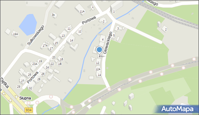 Mysłowice, Głowackiego Bartosza, 8, mapa Mysłowice