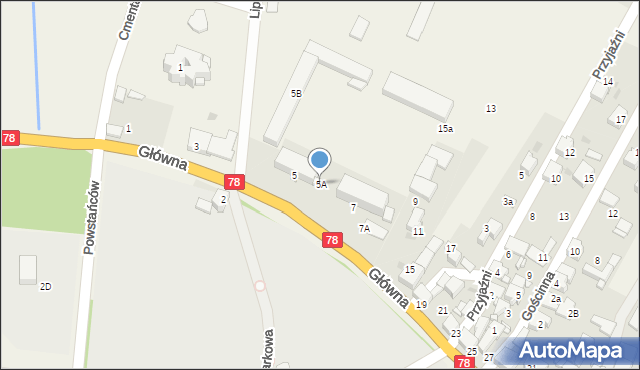 Nakło Śląskie, Główna, 5A, mapa Nakło Śląskie