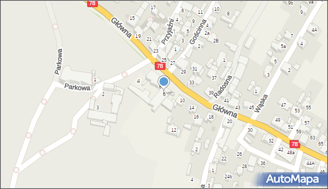 Nakło Śląskie, Główna, 6, mapa Nakło Śląskie