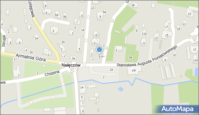 Nałęczów, Głębocznica, 1, mapa Nałęczów