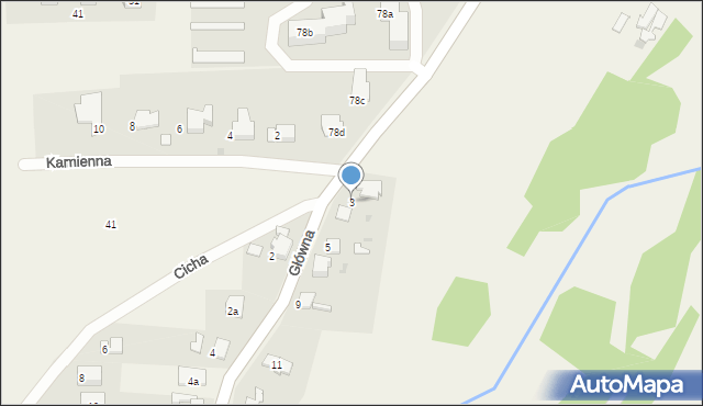 Nieborowice, Główna, 3, mapa Nieborowice