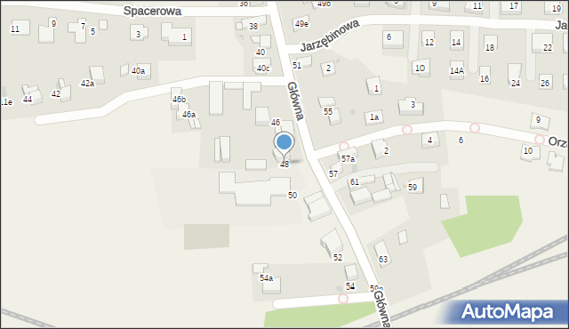 Nieborowice, Główna, 48, mapa Nieborowice