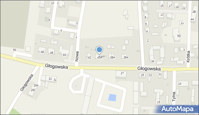 Niechlów, Głogowska, 40A, mapa Niechlów