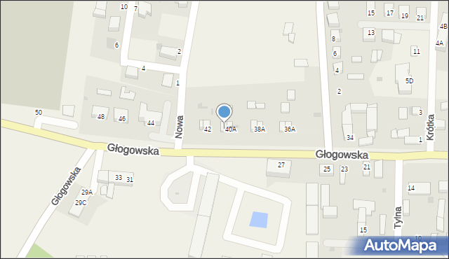 Niechlów, Głogowska, 40B, mapa Niechlów