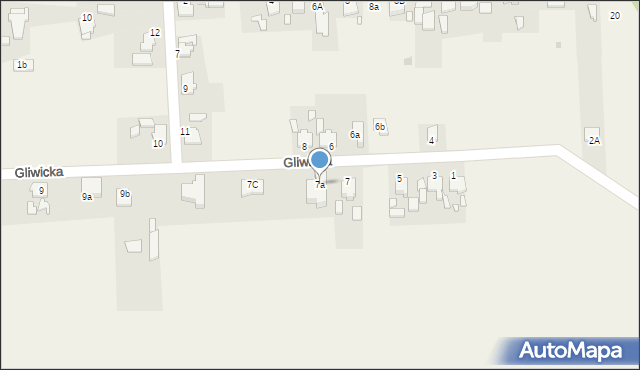 Niezdrowice, Gliwicka, 7a, mapa Niezdrowice