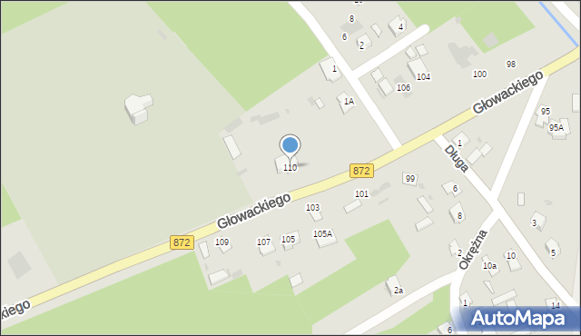 Nisko, Głowackiego Bartosza, 110, mapa Nisko