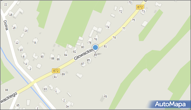 Nisko, Głowackiego Bartosza, 83, mapa Nisko
