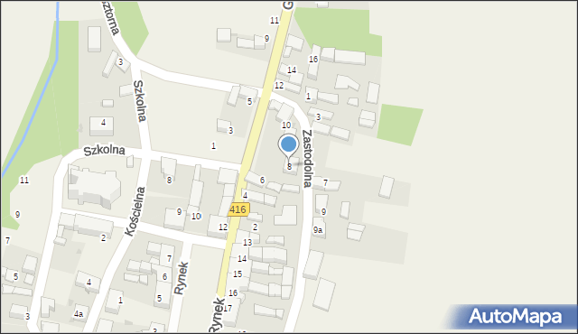 Nowa Cerekwia, Głubczycka, 8, mapa Nowa Cerekwia