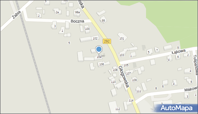 Nowa Sól, Głogowska, 104, mapa Nowa Sól