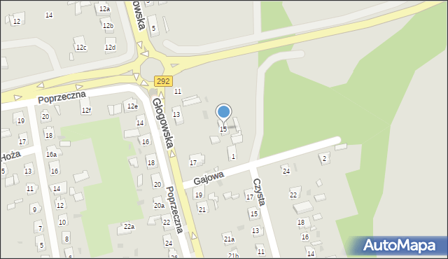 Nowa Sól, Głogowska, 15, mapa Nowa Sól