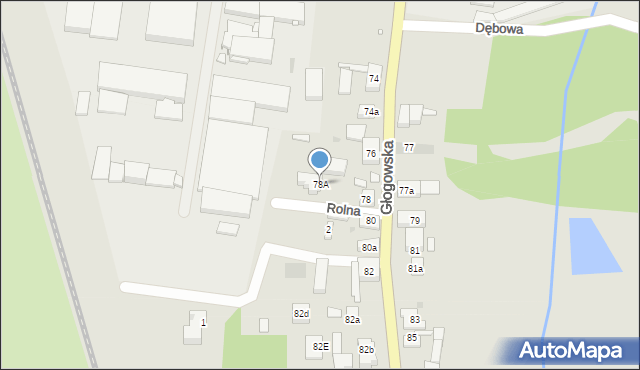 Nowa Sól, Głogowska, 78A, mapa Nowa Sól
