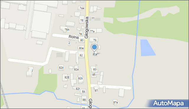 Nowa Sól, Głogowska, 81a, mapa Nowa Sól