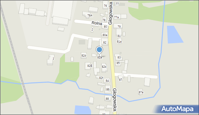 Nowa Sól, Głogowska, 82a, mapa Nowa Sól