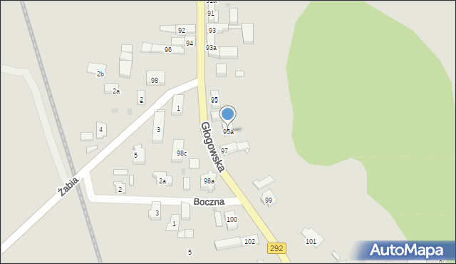 Nowa Sól, Głogowska, 95a, mapa Nowa Sól