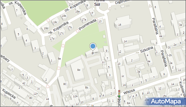 Nowa Sól, Głowackiego, 8f, mapa Nowa Sól