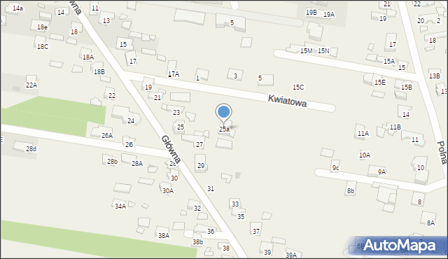 Nowa Wieś, Główna, 25a, mapa Nowa Wieś