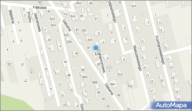 Nowa Wieś, Główna, 85, mapa Nowa Wieś