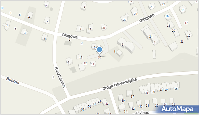 Nowa Wieś Rzeczna, Głogowa, 10, mapa Nowa Wieś Rzeczna