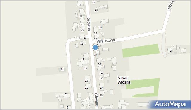 Nowa Wioska, Główna, 28, mapa Nowa Wioska