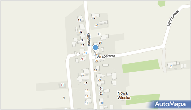 Nowa Wioska, Główna, 32, mapa Nowa Wioska