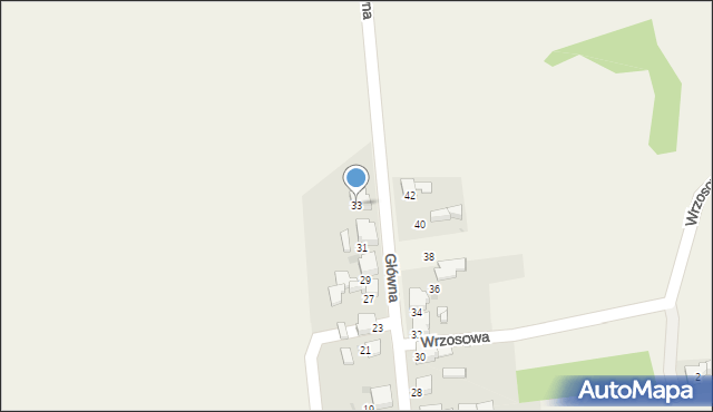 Nowa Wioska, Główna, 33, mapa Nowa Wioska