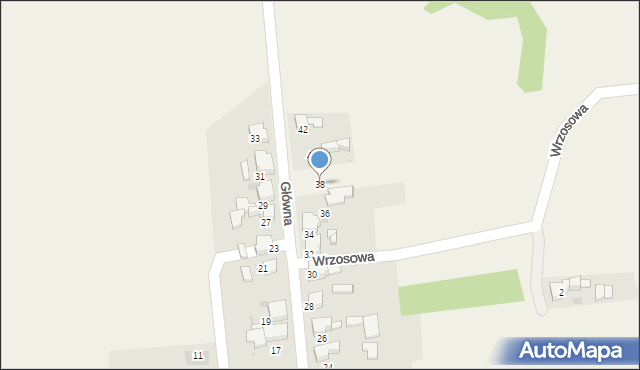 Nowa Wioska, Główna, 38, mapa Nowa Wioska