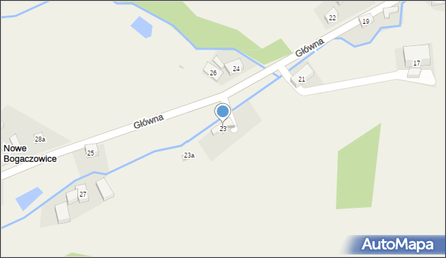 Nowe Bogaczowice, Główna, 23, mapa Nowe Bogaczowice