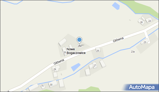 Nowe Bogaczowice, Główna, 28a, mapa Nowe Bogaczowice