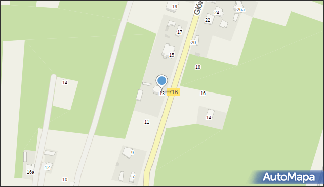 Nowe Chrusty, Główna, 13, mapa Nowe Chrusty