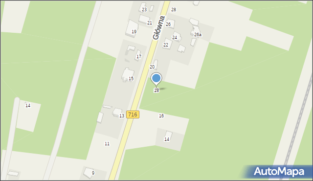 Nowe Chrusty, Główna, 18, mapa Nowe Chrusty