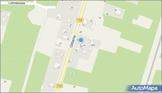 Nowe Chrusty, Główna, 24, mapa Nowe Chrusty