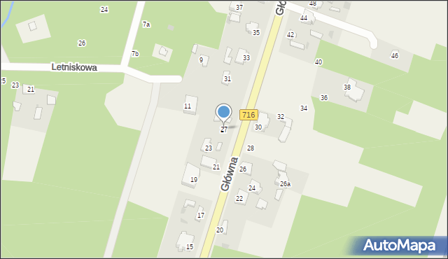 Nowe Chrusty, Główna, 27, mapa Nowe Chrusty