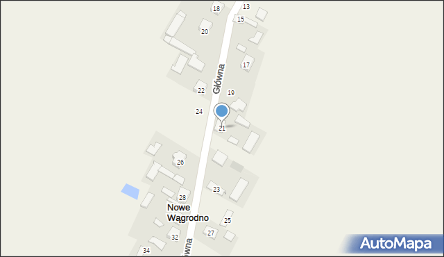 Nowe Wągrodno, Główna, 21, mapa Nowe Wągrodno