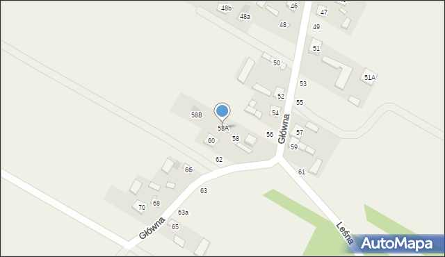 Nowe Wągrodno, Główna, 58A, mapa Nowe Wągrodno