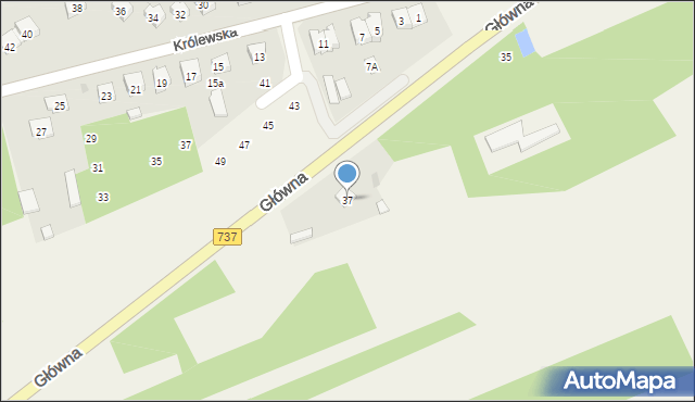 Nowiny, Główna, 37, mapa Nowiny