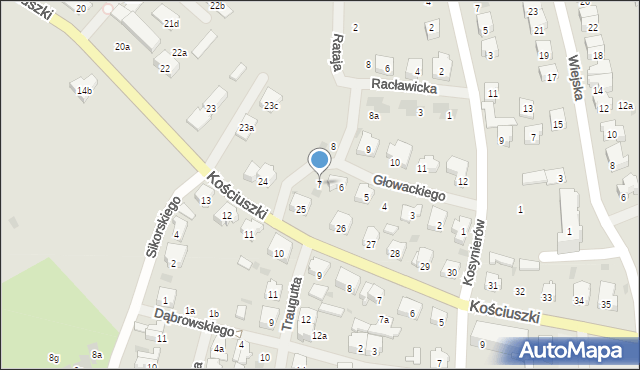 Nowogard, Głowackiego Bartosza, 7, mapa Nowogard